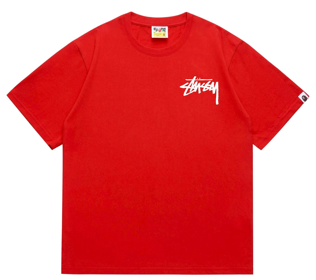 BAPE Stussy-Style Ape Graphic T-Shirt — front