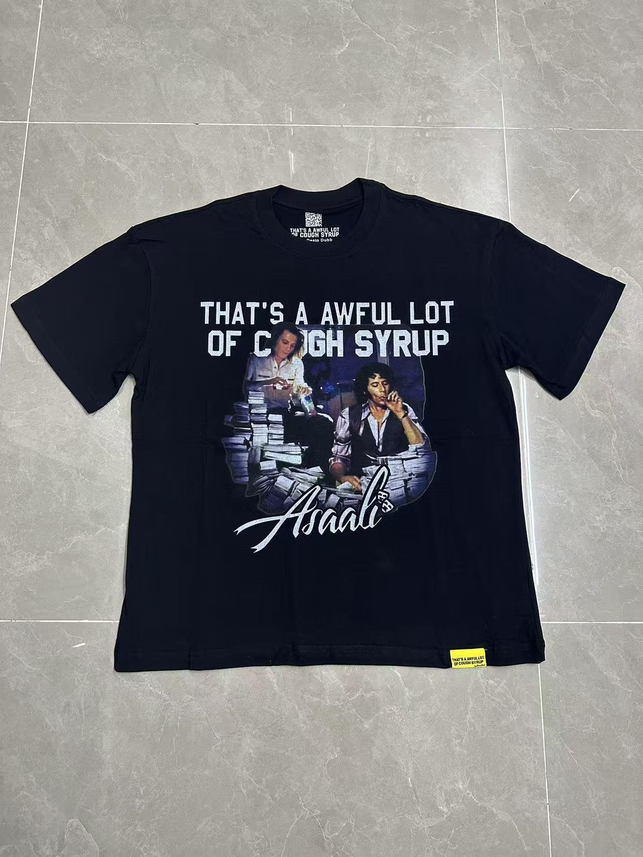 THAT'S A AWFUL LOT OF COUGH SYRUP Front & Back Graphic Short-Sleeve T-Shirt — front