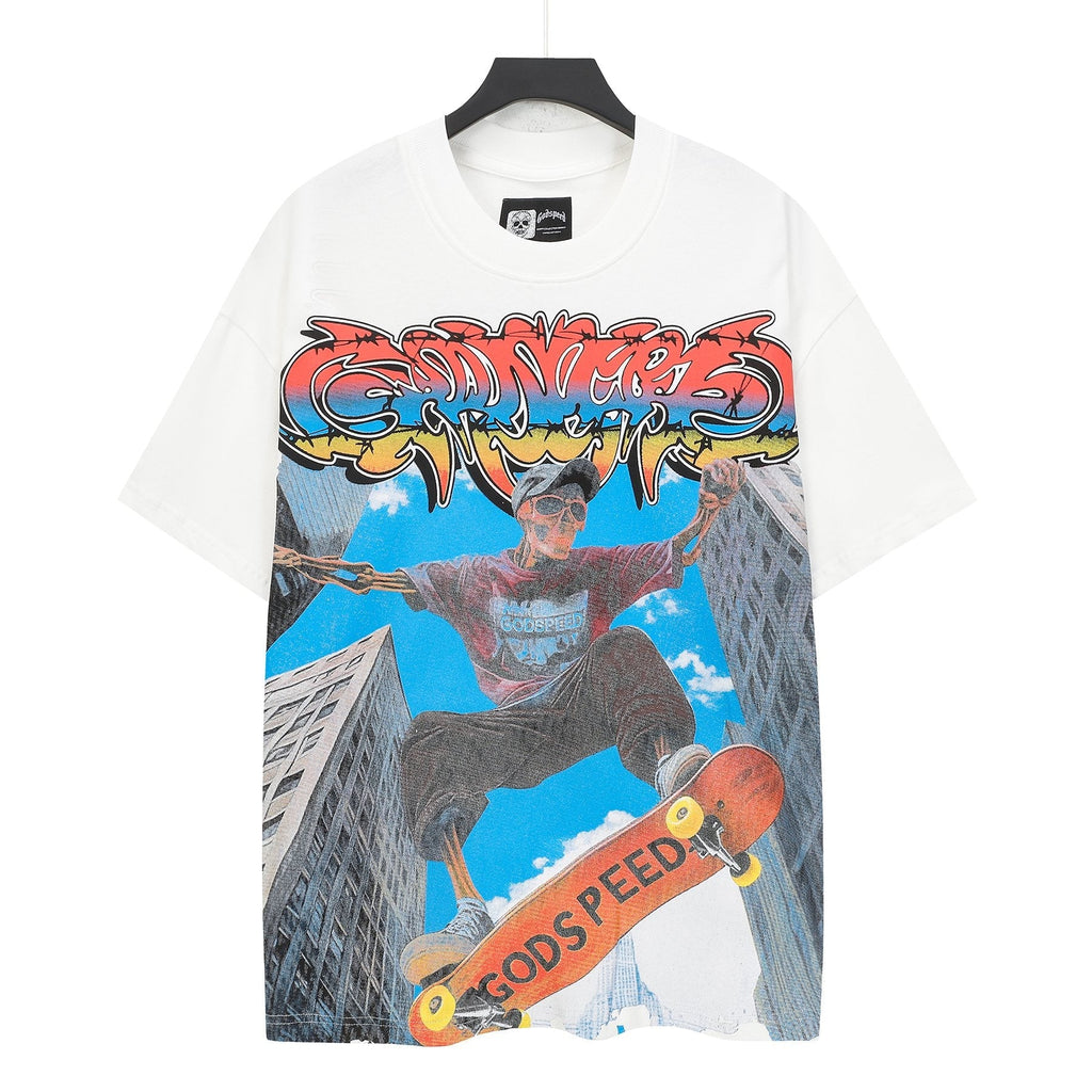 Godspeed Skateboard Graphic T-Shirt — front