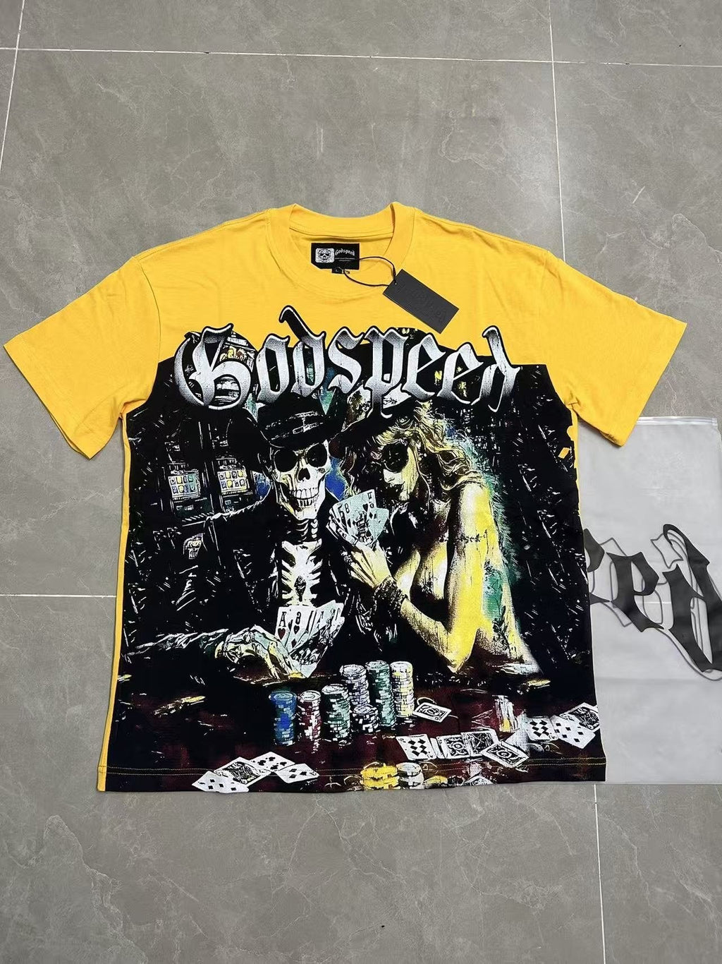 Godspeed Casino Skull Graphic T-Shirt — context