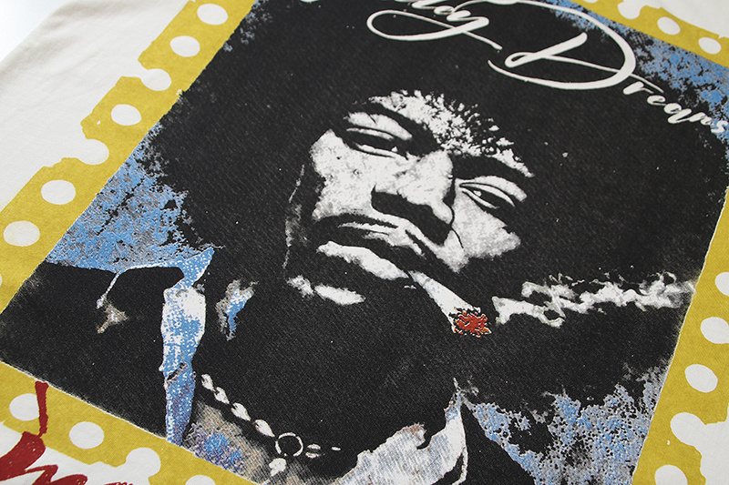 VALE USA Jimi Hendrix Graphic T-Shirt — detail