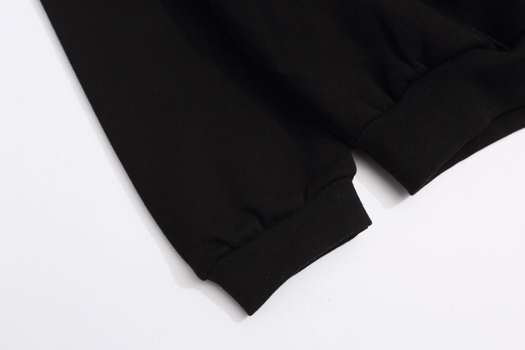 Fear of God Essentials Arched Graphic Hoodie in Black — detail