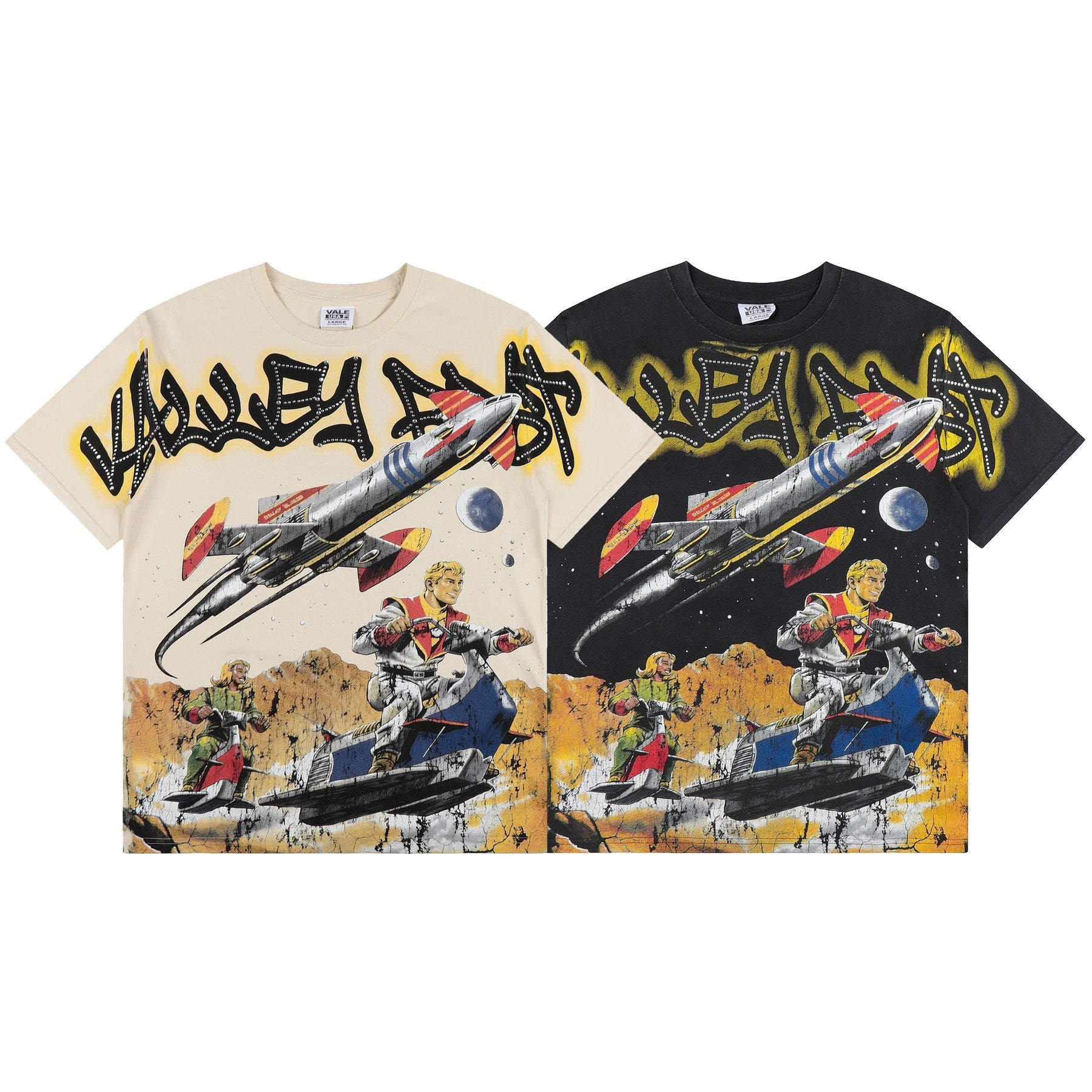 VALE USA Rocket Space Graphic T-Shirt — comparison