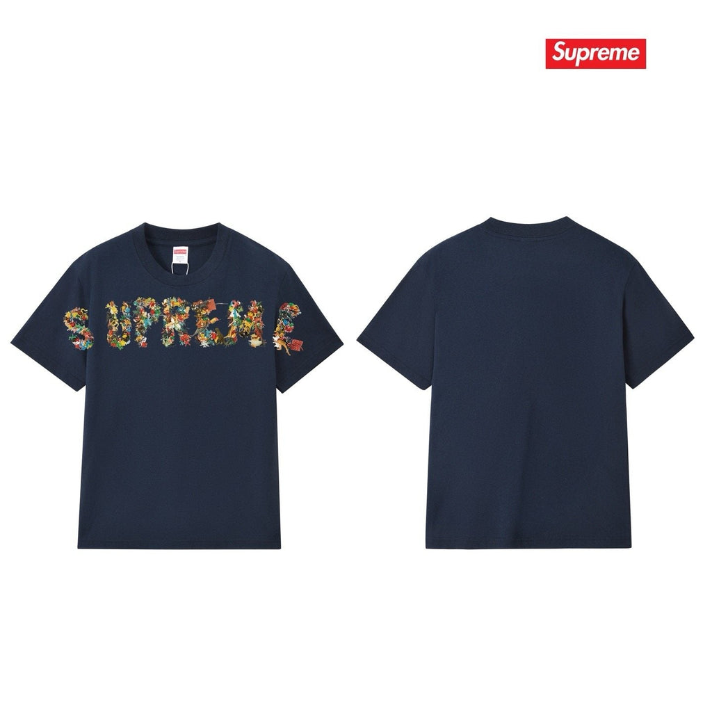 Supreme Floral Wordmark Short-Sleeve T-Shirt — comparison