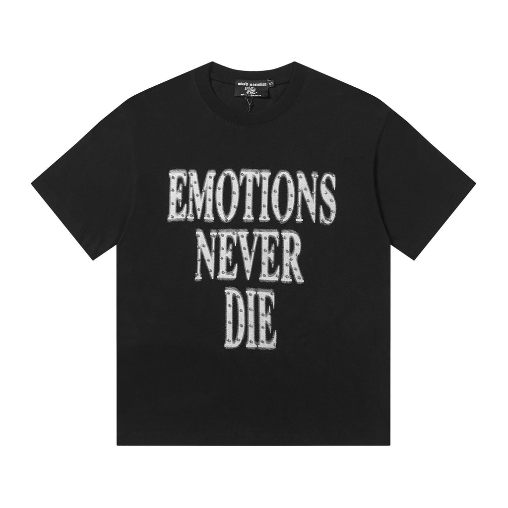 MIXED EMOTION Never Die Monogram Graphic T-Shirt — hero
