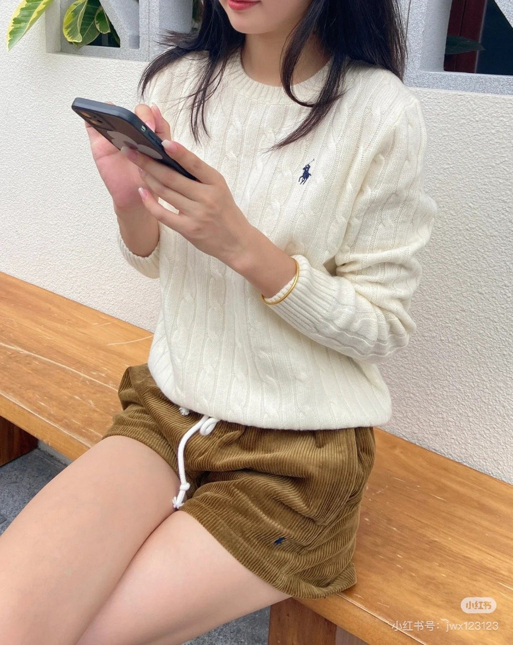 Test2-Ralph Lauren Cotton Corduroy Drawstring Shorts — model